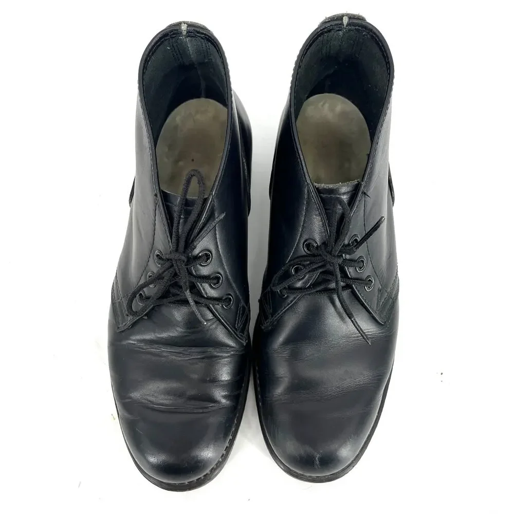 Biltrite Men's Steel Toe EH Chukka Work Leather Black Ankle Boots Sz 5.5W‎